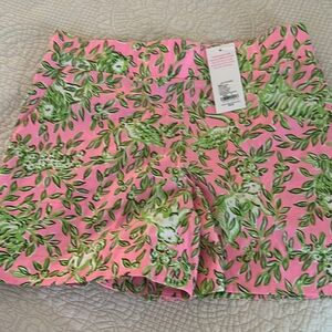 Floral Pink and Green Women's Shorts
